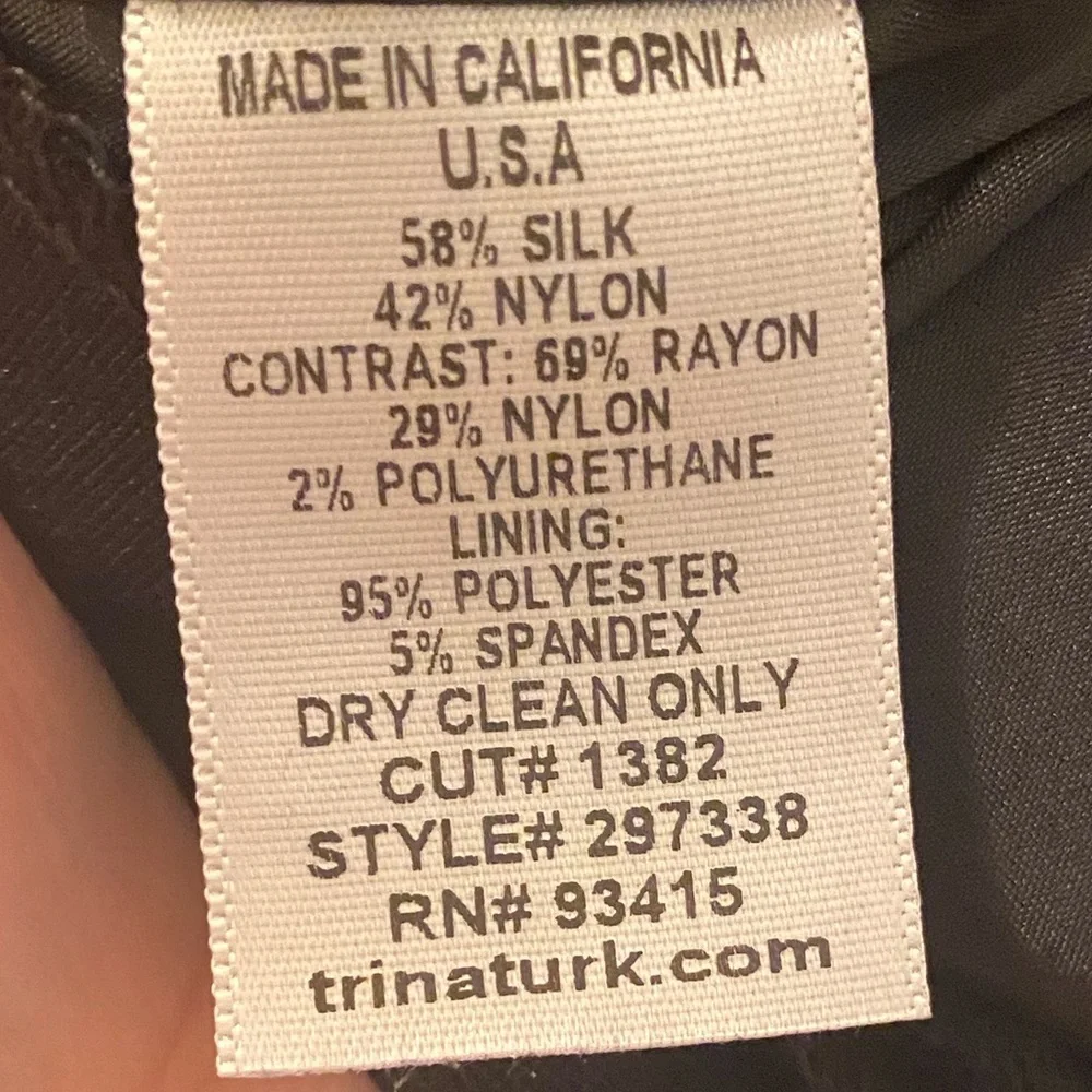 Trina Turk Ruth Later Gator Ruffle Dress Sz 2 - Picture 2 of 5